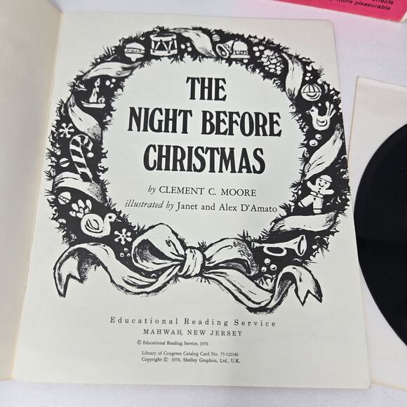 Little Golden Book Christmas Book 7" Records Rudolph Frosty‎ Night Before 45s - Picture 10 of 16